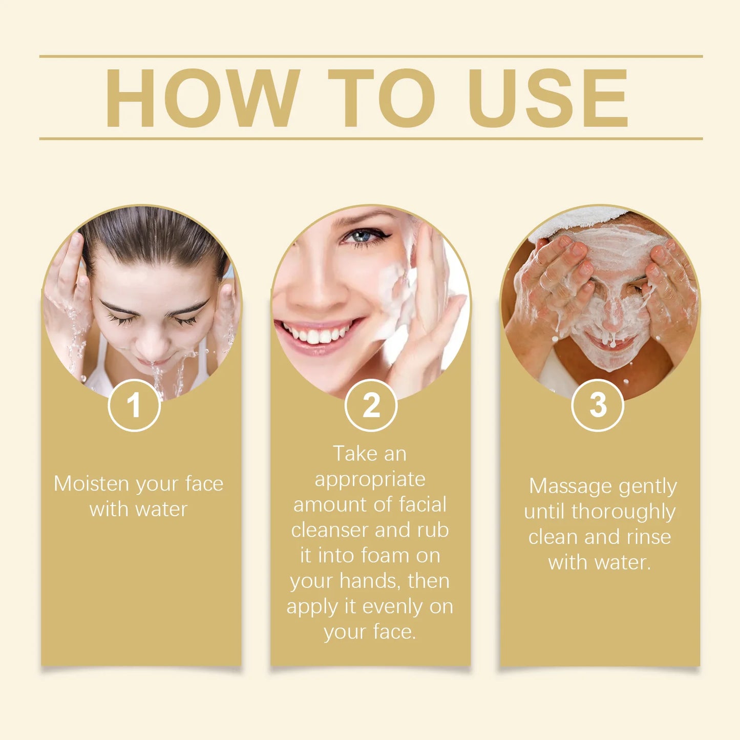 Blackheads Removal Face Cleanser Shrink Pores Moisturizing Skin Oil Control Exfoliating Rice Facial Cleanser