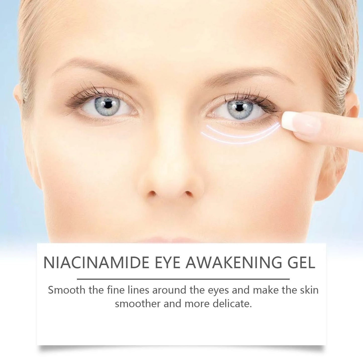 Nicotinamide Anti Dark Circles Eye Gel Fine Line Eye Bag Removal Against Puffiness Refresh Brightening Firming Eye Gel