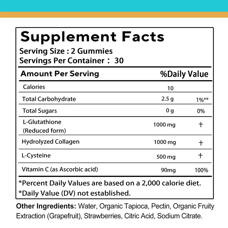 Glutathione with Collagen Capsules Vitamin C Skin Brightening Skin Care Beauty Health Deeply Nourishes The Skin