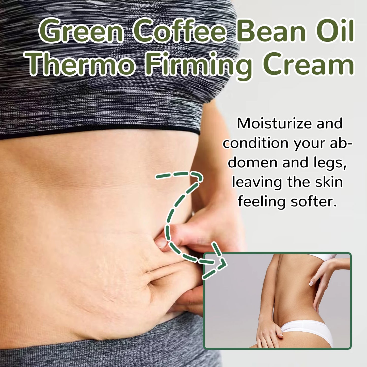 Green Coffee Body Cream Daily Moisturizing Repair Damaged Skin Firming Lasting Fragrance Non-greasy Natural Body Lotion