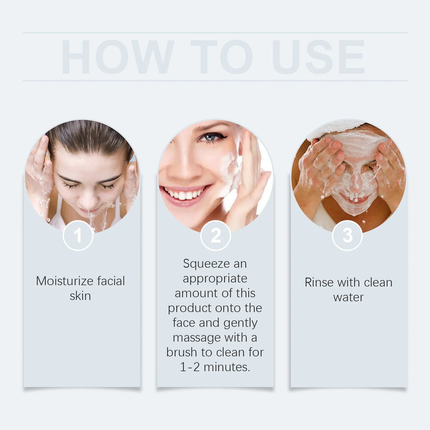 Amino Acid Foam Facial Cleanser Gentle Clean Blackheads Remove Shrink Pores Nourish Skin Hydrate Refreshing Cleanser