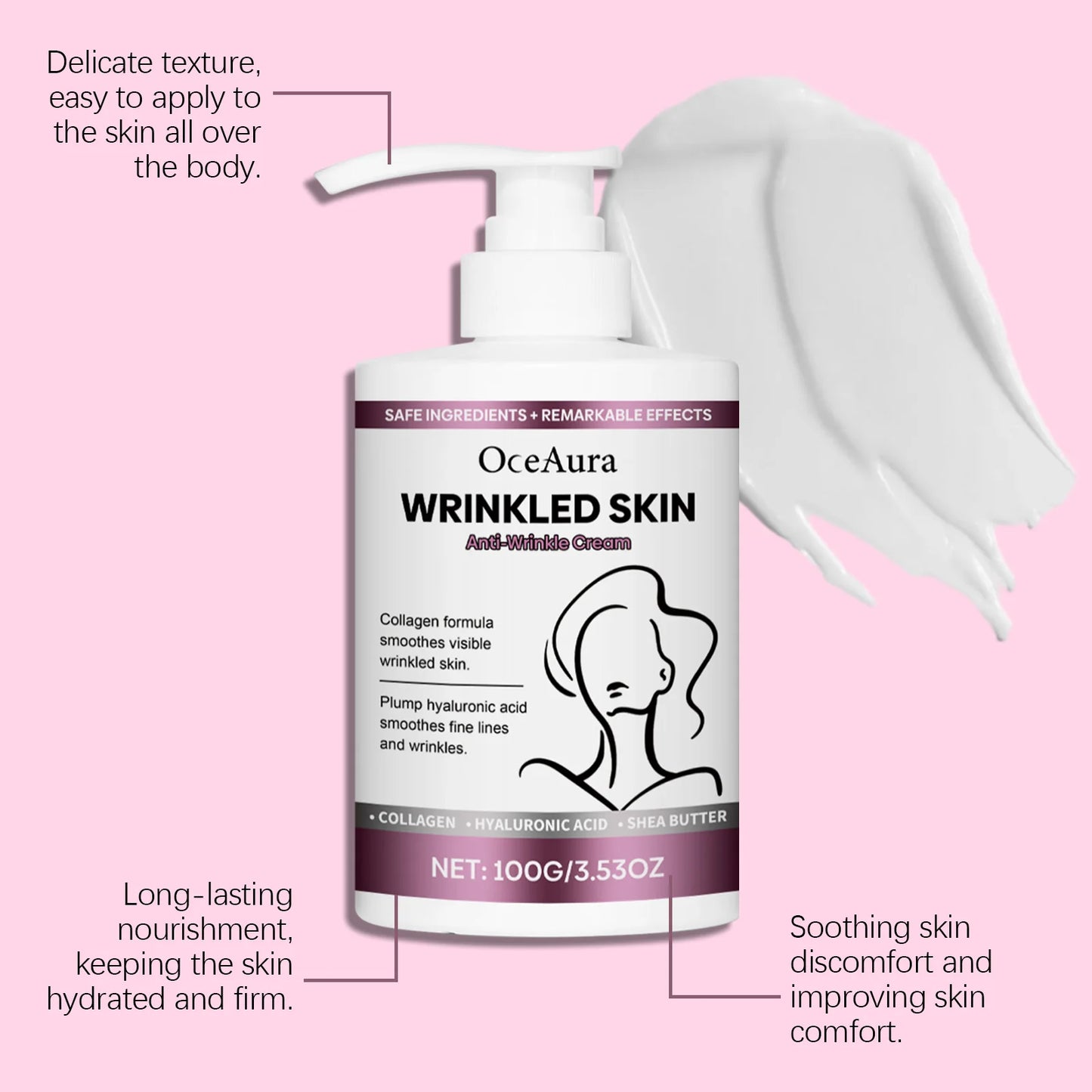 Body Firming Cream Daily Nourishing Non-greasy Wrinkle Remove Refreshing Improve Skin Sagging Tightening Body Cream