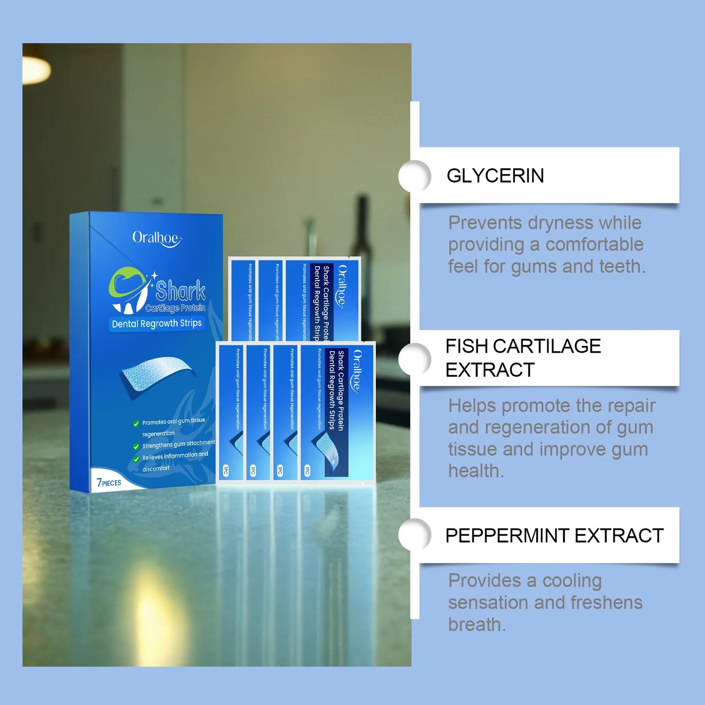 Mint Teeth Whitening Strips Freshening Bad Breath Soothing Gum Remove Yellow Teeth Oral Care Brightening Tooth Strips