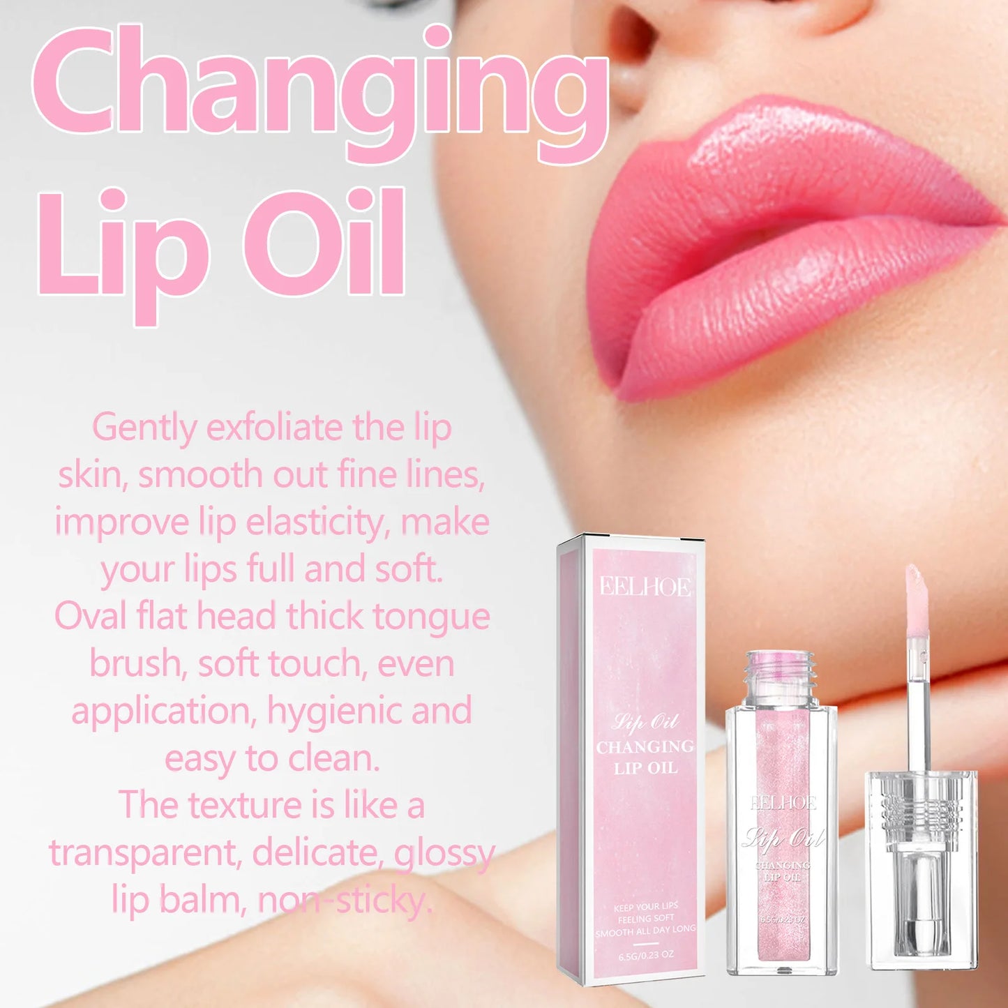 Plumping Lip Oil Color Changing Nourish Lip Glow Reduce Lip Lines Natural Lasting Moisturize Anti Cracking Lip Gloss