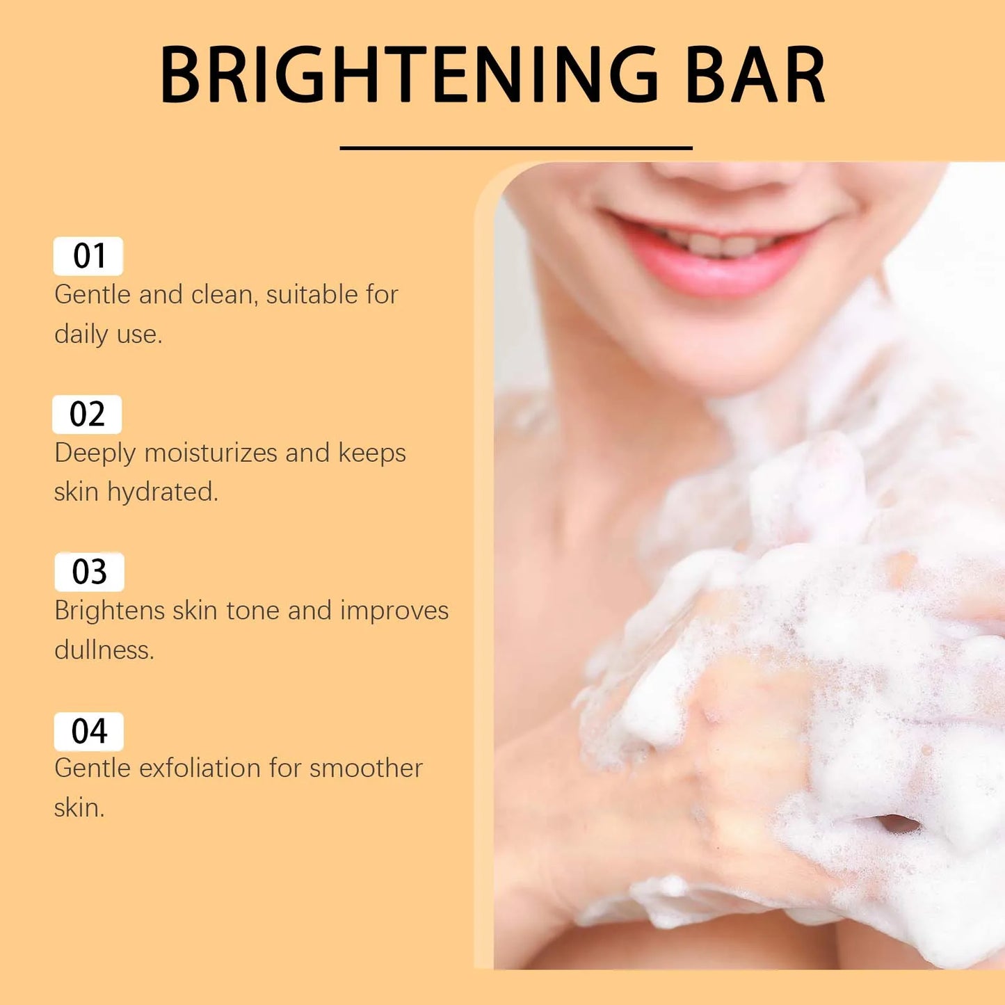 Turmeric Kojic Acid Soap Lemon Cleansing Face Lightening Dark Skin Shrink Pores Brightening Skin Exfoliating Soap