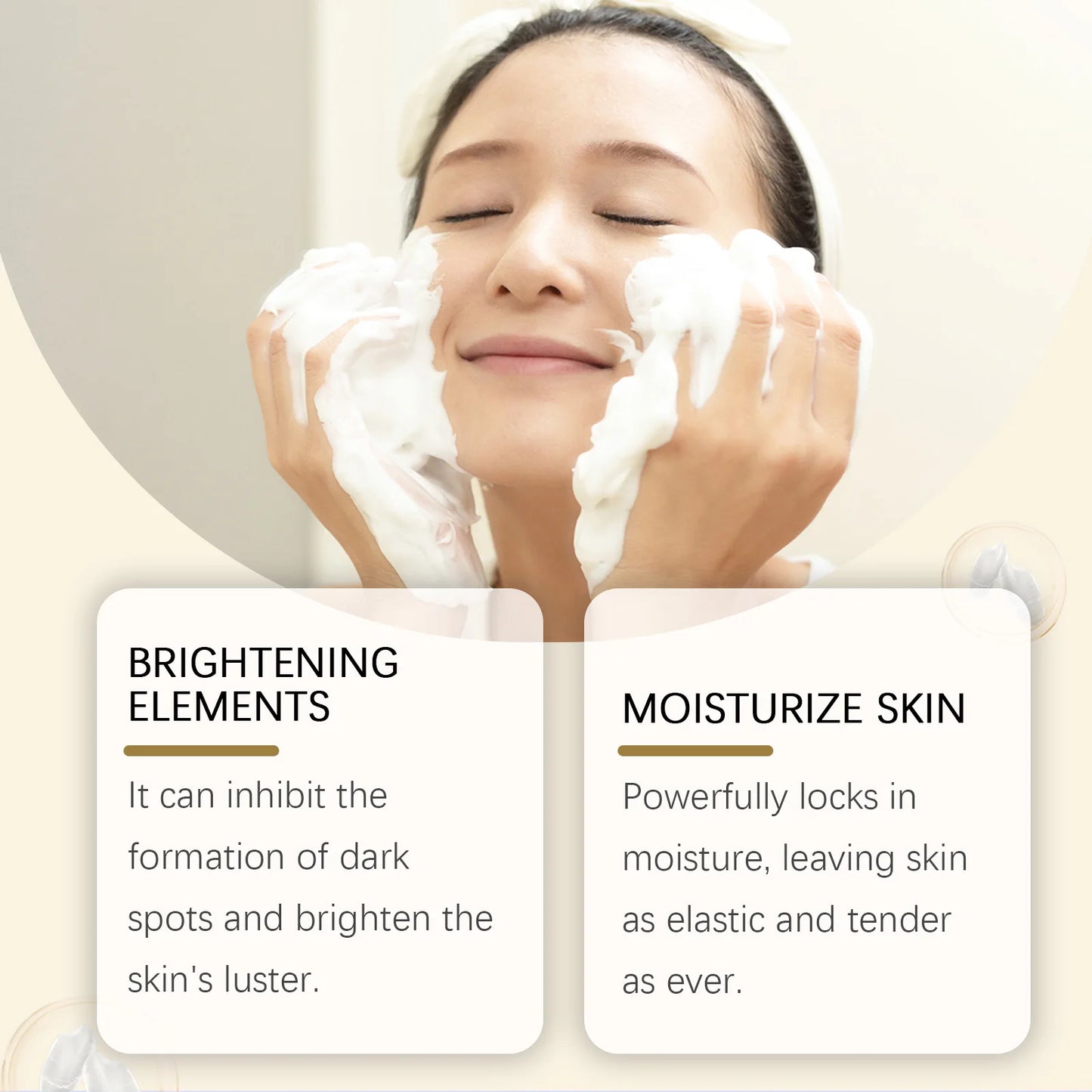 Blackheads Removal Face Cleanser Shrink Pores Moisturizing Skin Oil Control Exfoliating Rice Facial Cleanser