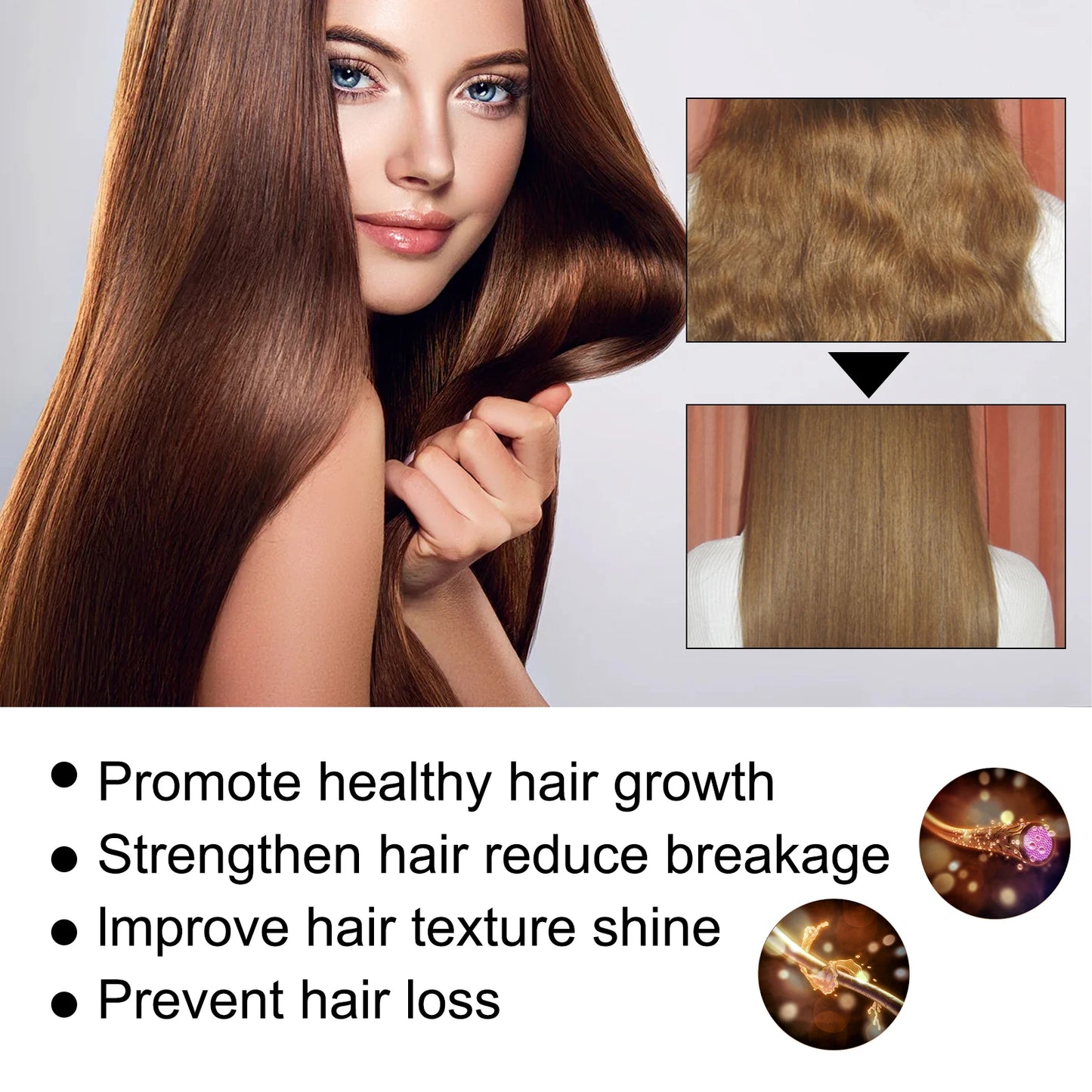 Batana Oil Hair Growth Oil Anti Breakage Hair Repair Split Ends Nourish Scalp Moisturizing Smooth Dense Hair Oil