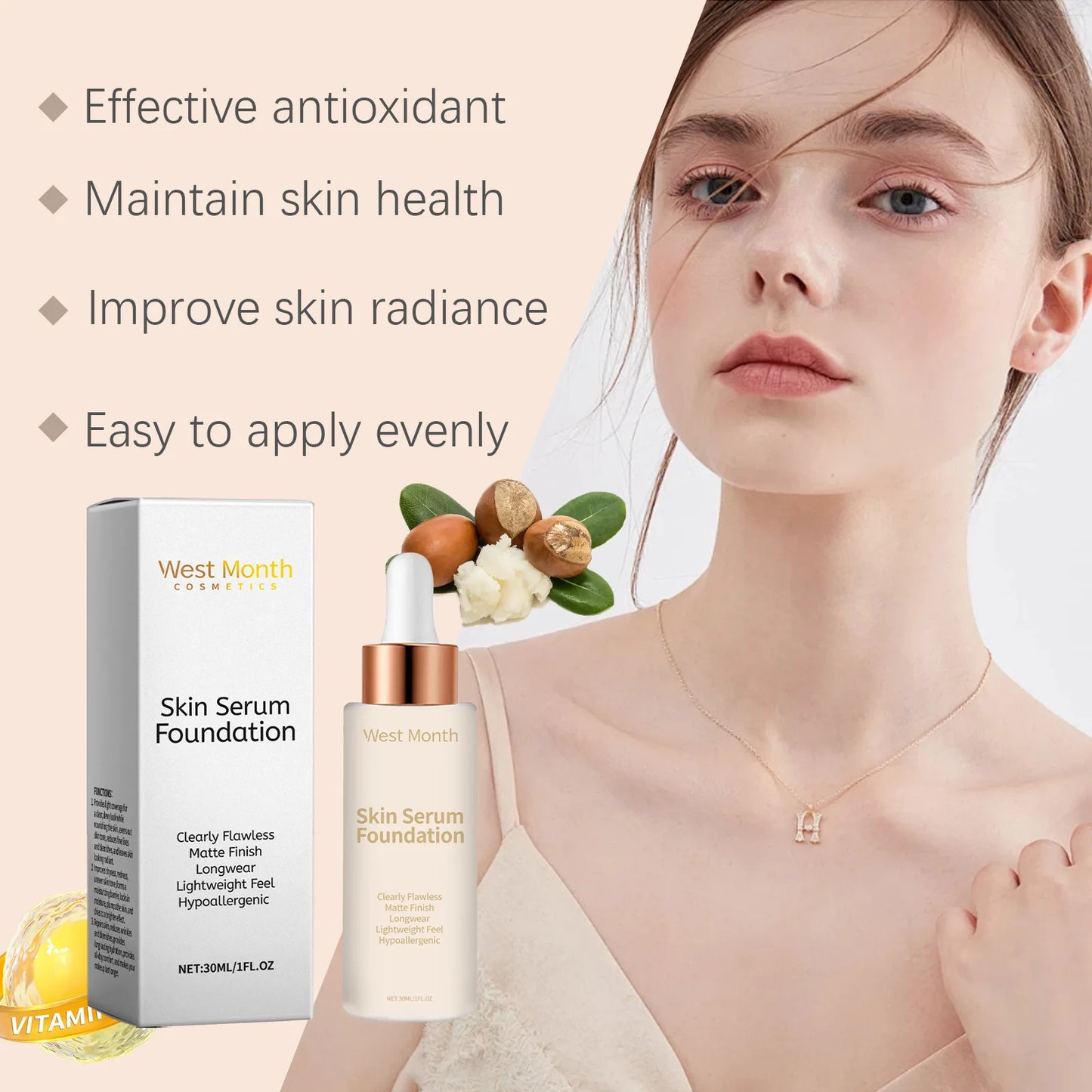 Concealing Foundation Lightweight Base Makeup Waterproof Oil Control Long Lasting Hydrating Matte Foundation