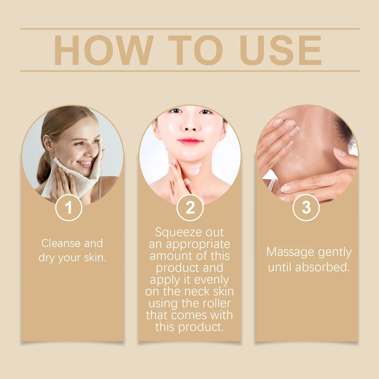 Neck Firming Roller Cream Eliminate Neck Fine Lines Moisturizing Shaping Beauty Neck  Remove Double Chin Roller Cream