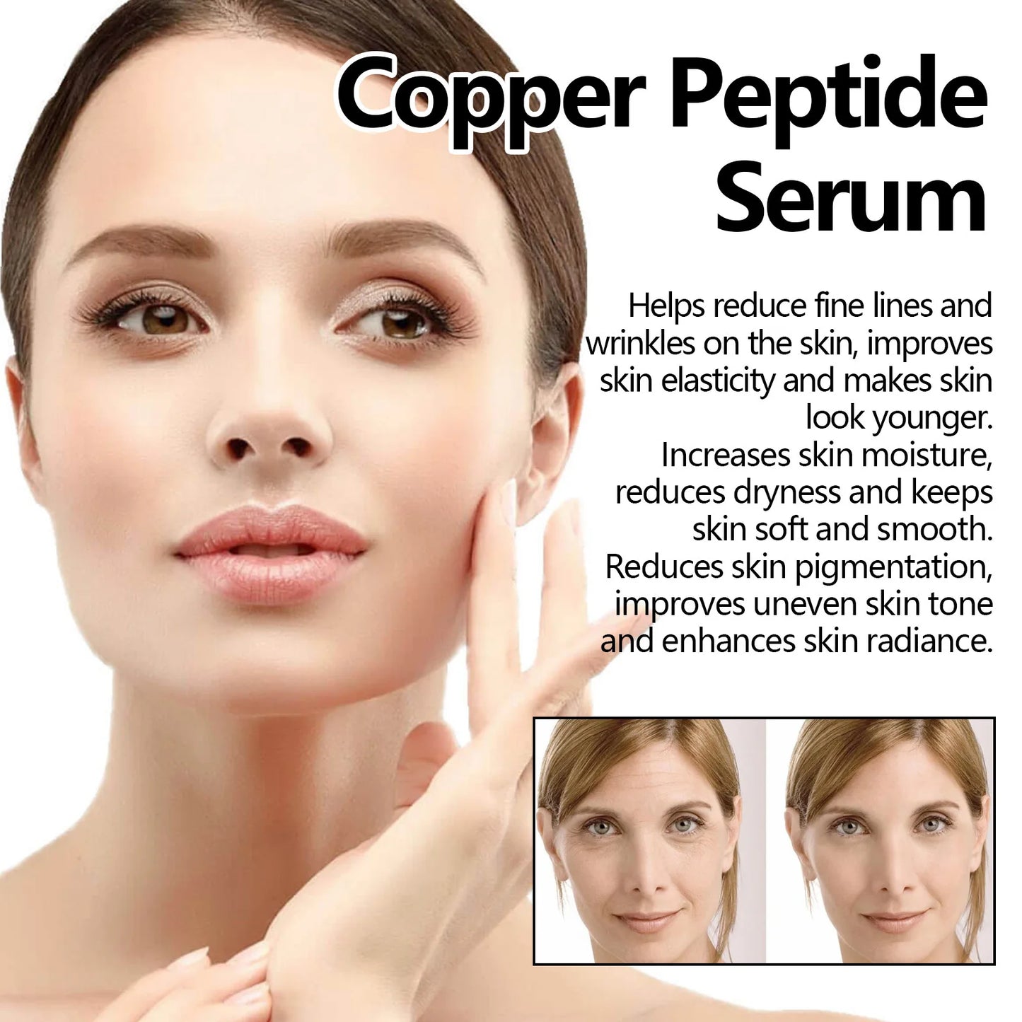 Copper Peptide Anti-wrinkle Facial Essence Reduces Fine Lines Deeply Hydrates Moisturizes Skin Moisturizes And Shrinks Pores