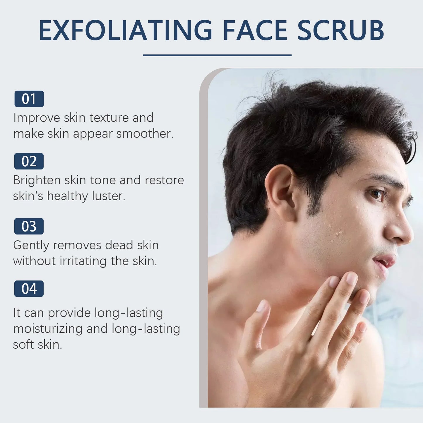 120g Bamboo Charcoal Exfoliating Facial Scrub Moisturizing Remove Blackheads Dead Skin Clean Pores Nourish Face Scrub