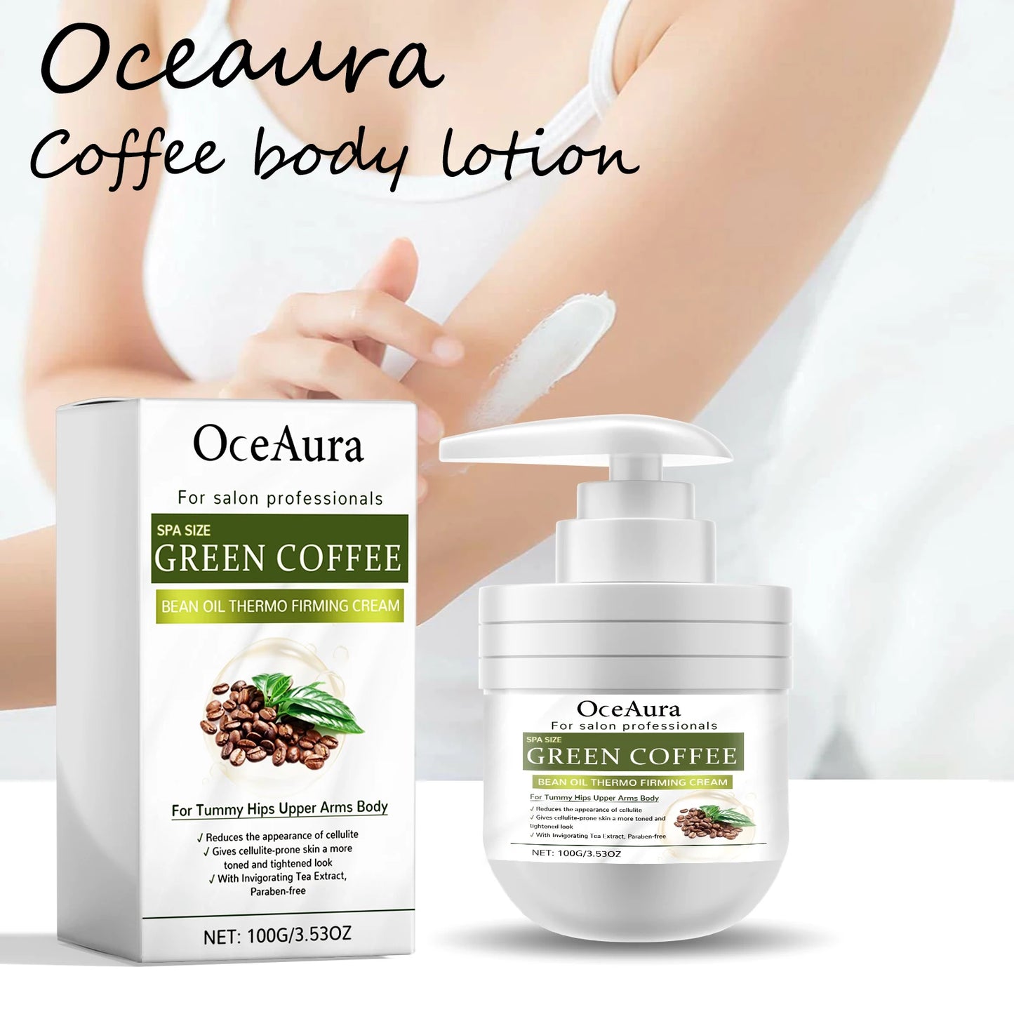Green Coffee Body Cream Daily Moisturizing Repair Damaged Skin Firming Lasting Fragrance Non-greasy Natural Body Lotion