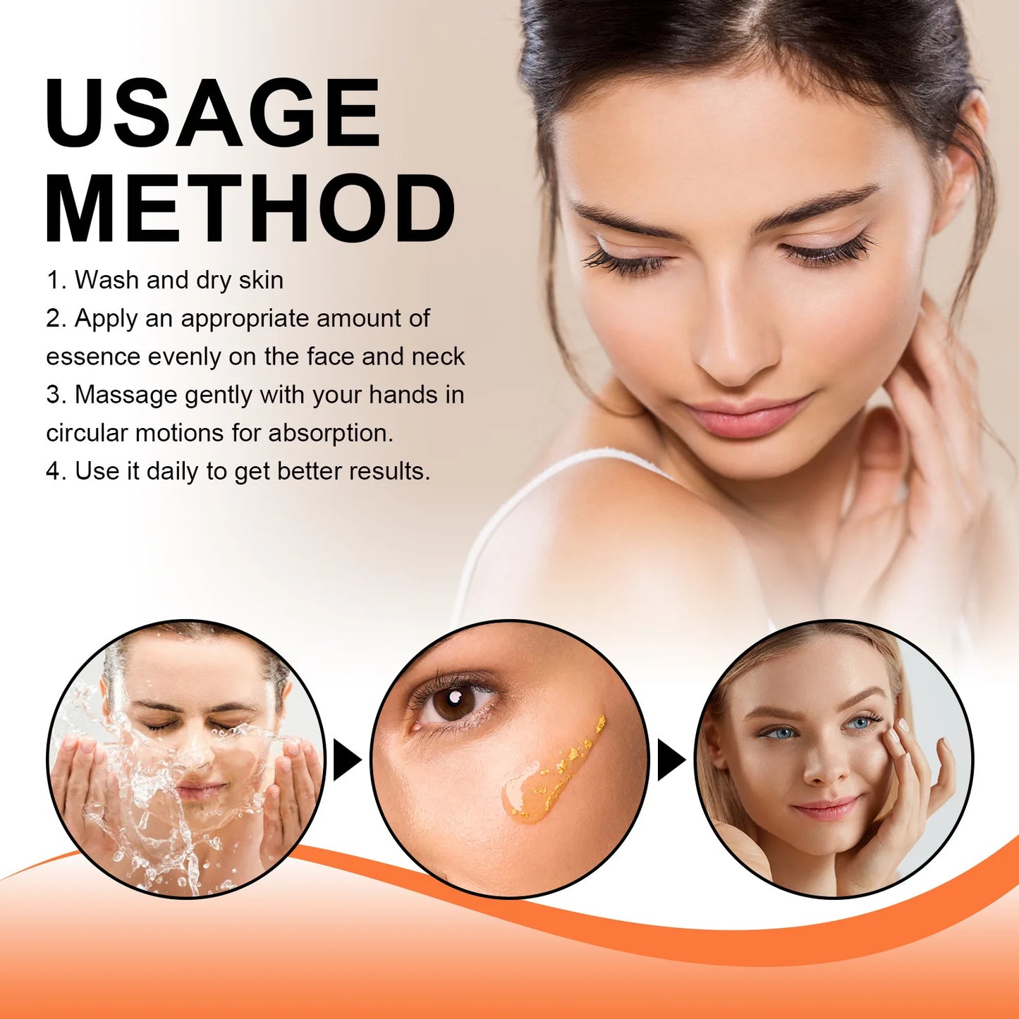 24k Gold Wrinkle Remover Serum Anti Aging Fine Line Reduce Puffiness Firming Moisturizing Brightening Facial Serum