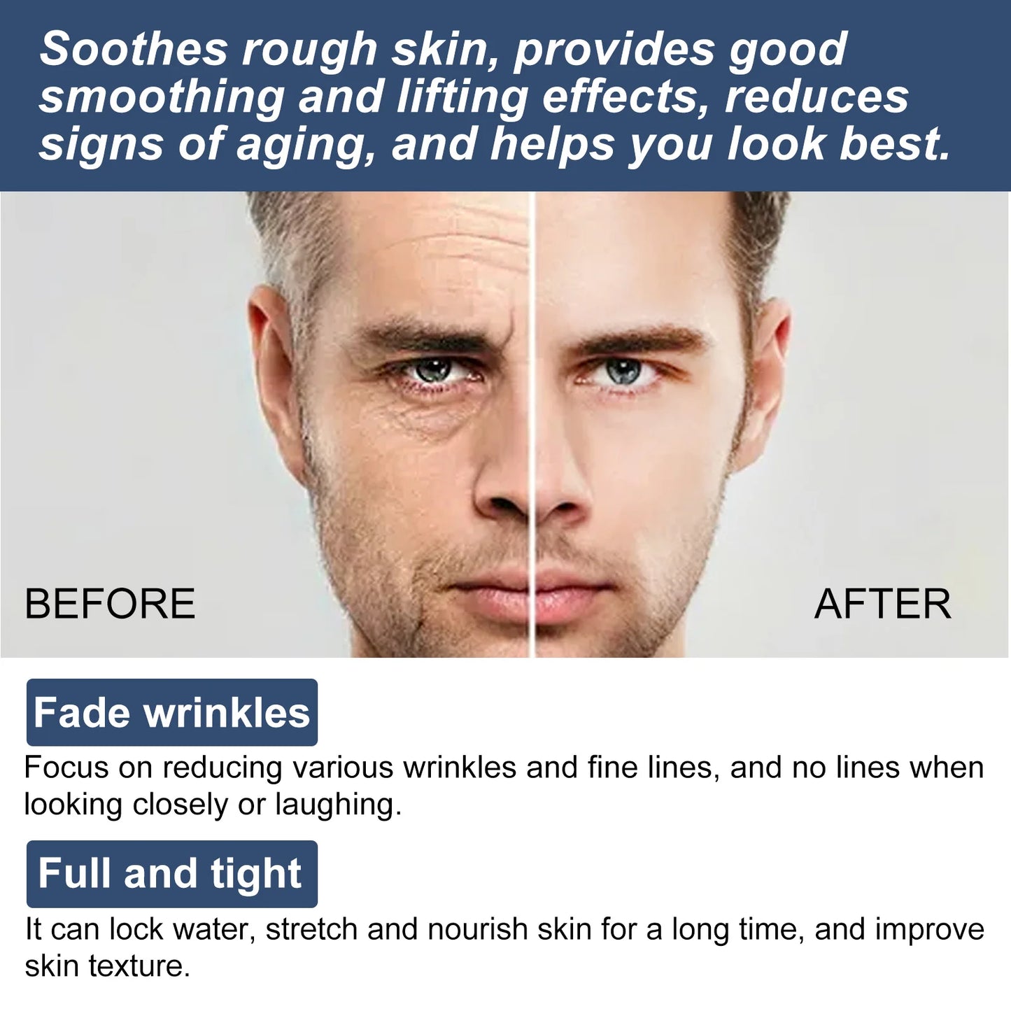 Men's Anti Wrinkle Face Eye Cream Collagen Cleanser Hair Strengthen Shampoo For Men Moisturize Skin Care Kit Whiten Facial Cream