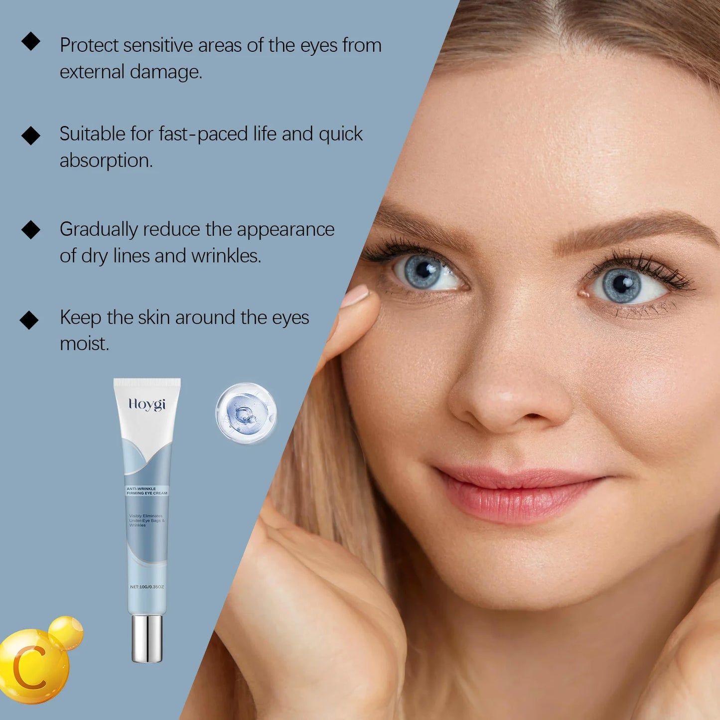 Eye Bag Remove Cream Instant Firming Anti Puffiness Brighten Eye Care Eliminate Dark Circles Nourish Eye Massage Cream