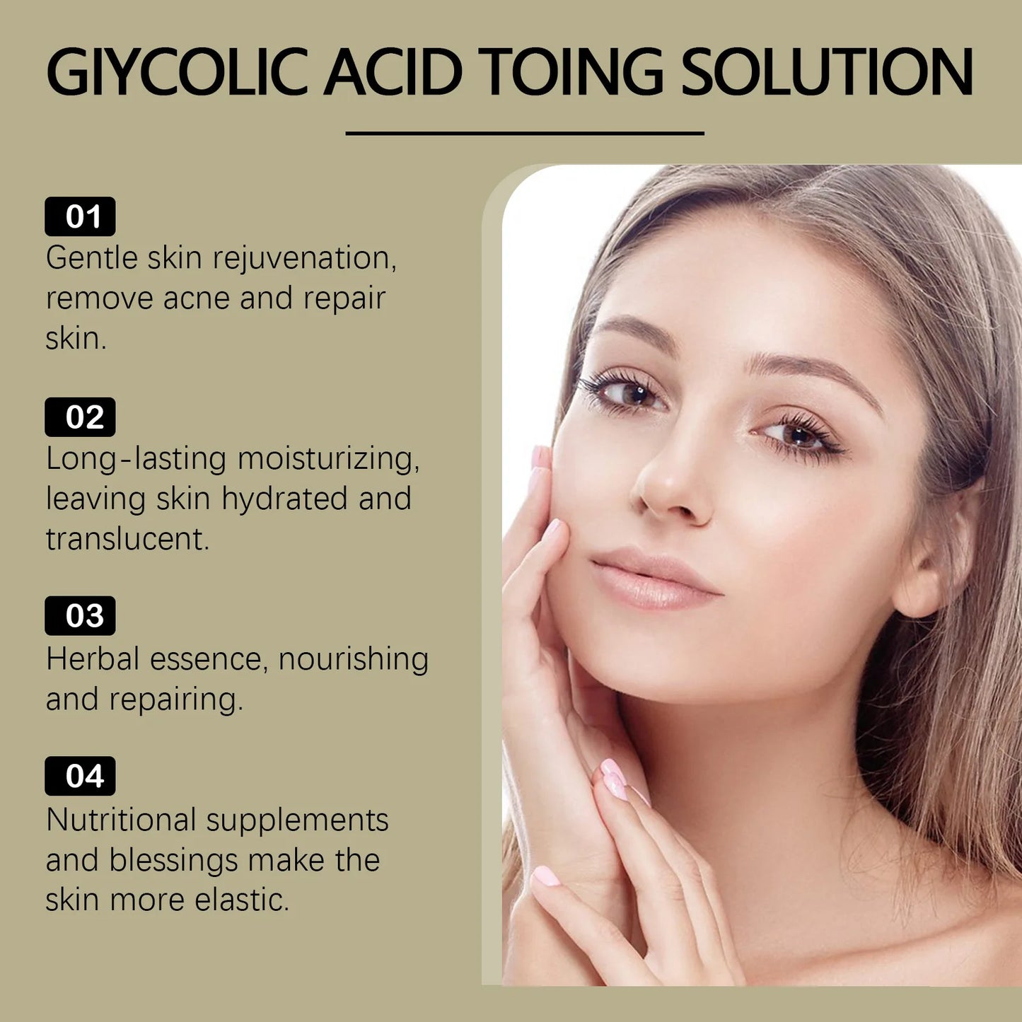 Glycolic Acid 7% Toning Solution Facial Toner Shrink Pores Repair Facial Oil Control Reduces Pimple Blackheads Toner