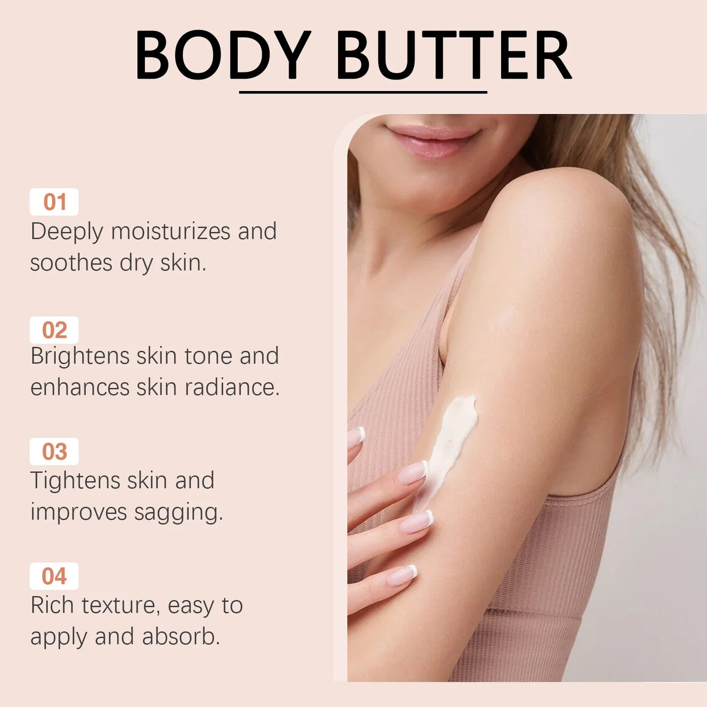 Moisturizing Body Butter Cream Repair Damaged Skin Soothing Improve Dryness Lightening Body Care Butter Series