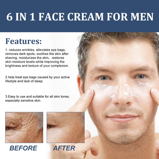 Men's Anti Wrinkle Face Eye Cream Collagen Cleanser Hair Strengthen Shampoo For Men Moisturize Skin Care Kit Whiten Facial Cream