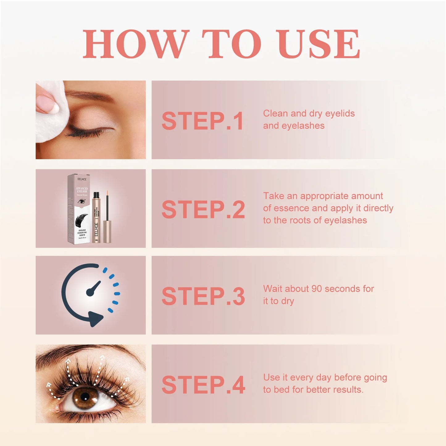 Eyelash Growth Serum Strengthen Eye Lash Curl Lengthening Makeup Enhancer  Lash Eyebrow Fuller Thicken Eyelash Serum