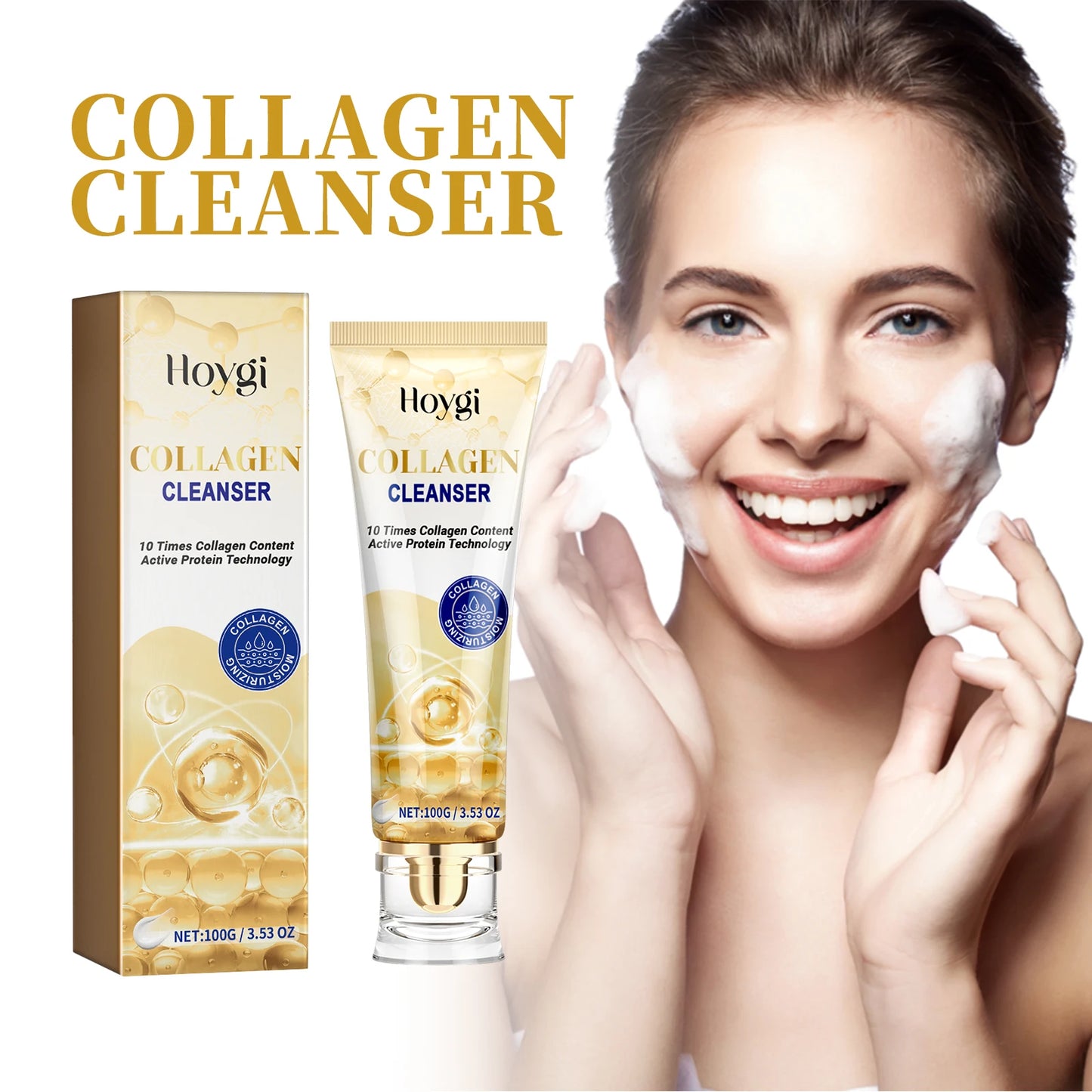 Collagen Face Cleaner Fade Fine Lines Strengthen Skin Barrier Anti-aging Moisturizing Reduce Dryness Soothing Face Cleaner