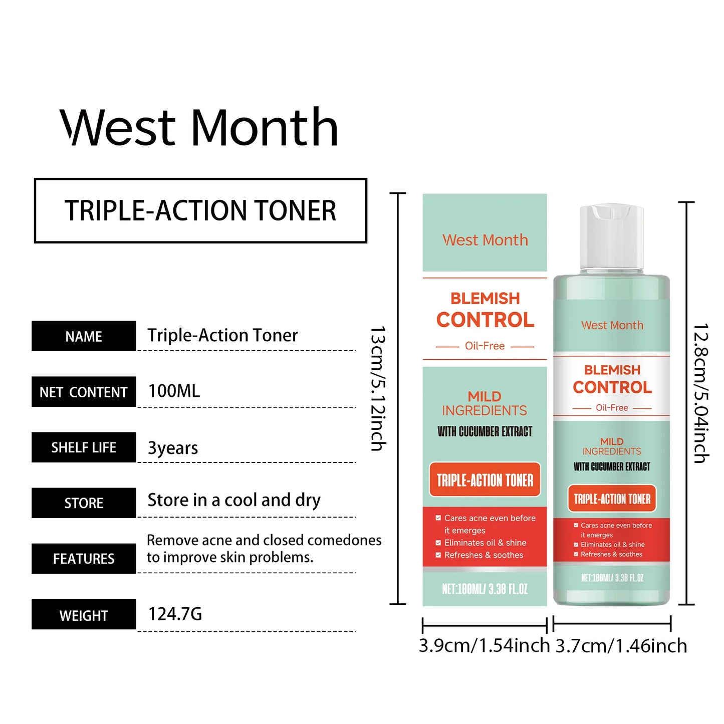 Anti Acne Facial Toner Shrink Pores Nourish Face Hydrating Oil Control Repair Pimple Acne Soothe Face Toner