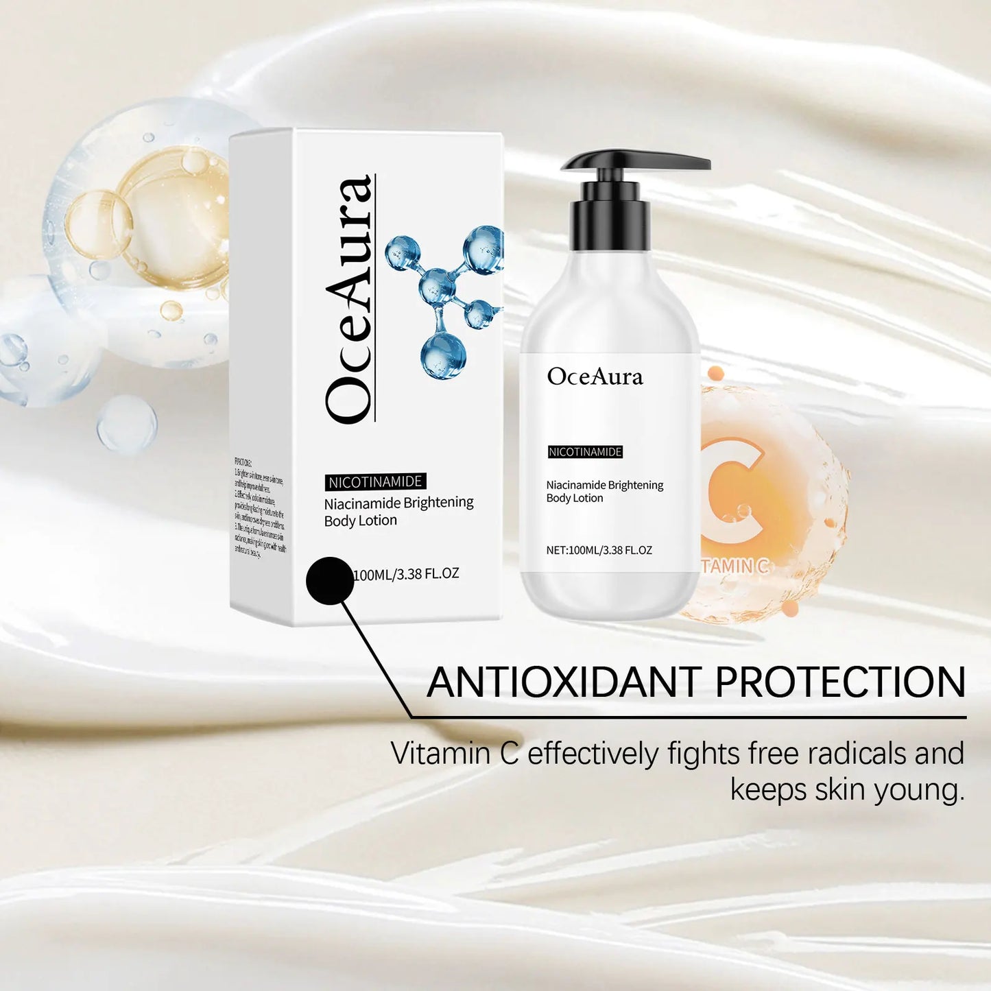 Niacinamide Body Cream Gentle Lasting Moisturizing Relief Dryness Nourishing Whitening Smoothing Skin Body Cream