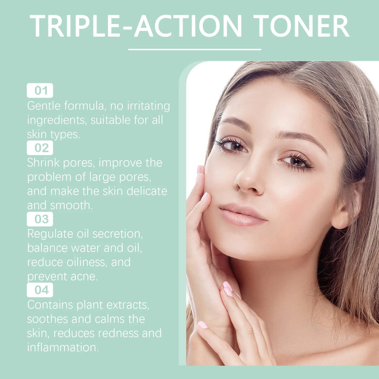 Anti Acne Facial Toner Shrink Pores Nourish Face Hydrating Oil Control Repair Pimple Acne Soothe Face Toner