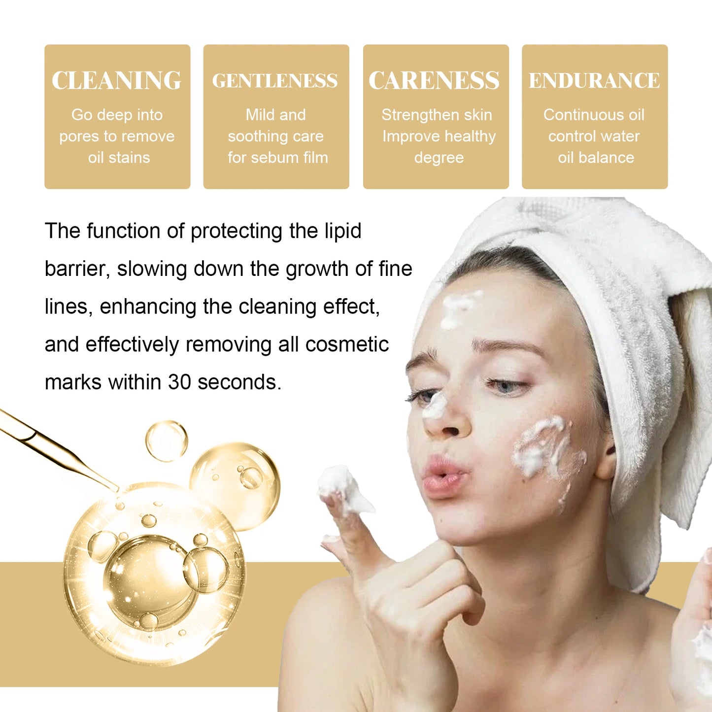 Collagen Face Cleaner Fade Fine Lines Strengthen Skin Barrier Anti-aging Moisturizing Reduce Dryness Soothing Face Cleaner