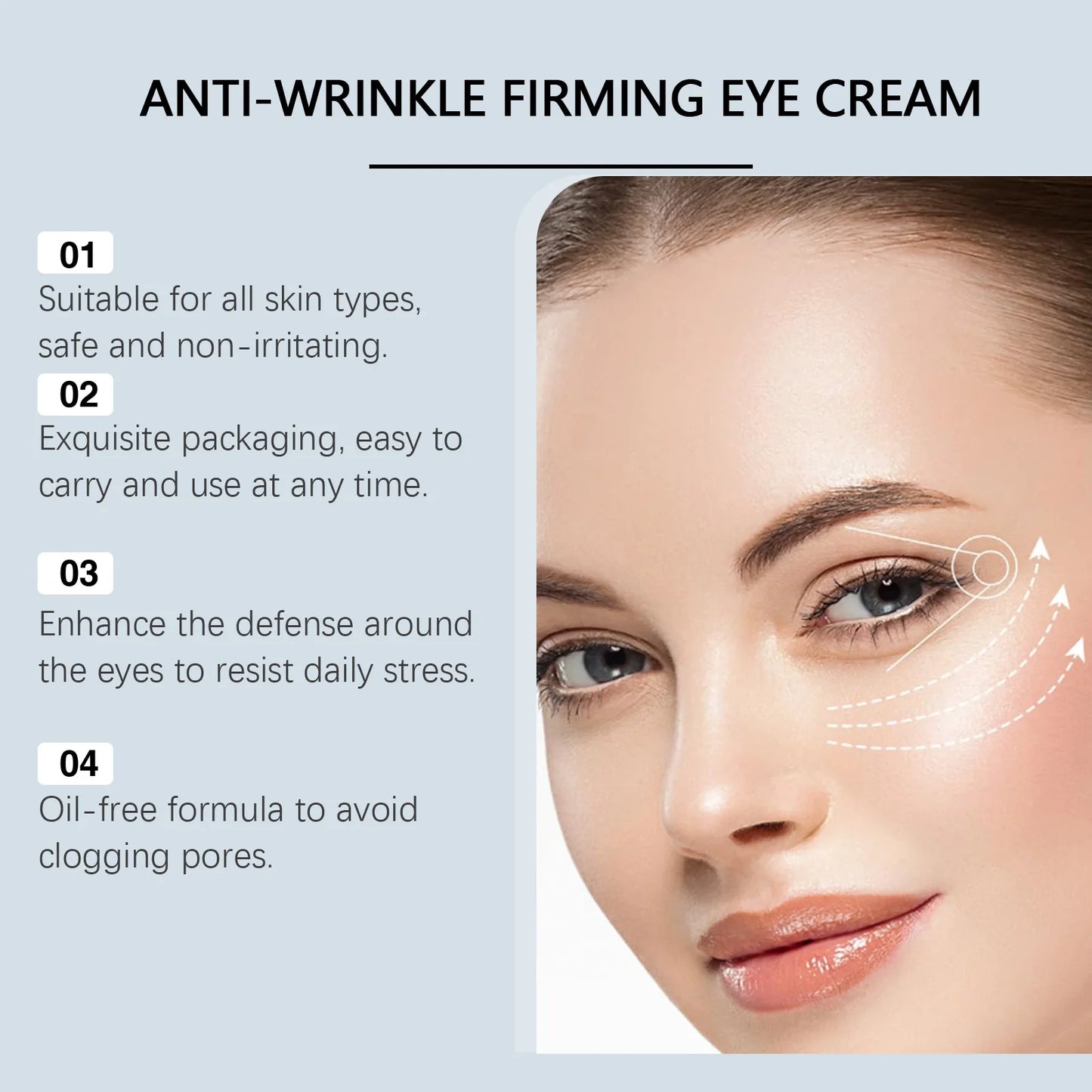 Eye Bag Remove Cream Instant Firming Anti Puffiness Brighten Eye Care Eliminate Dark Circles Nourish Eye Massage Cream