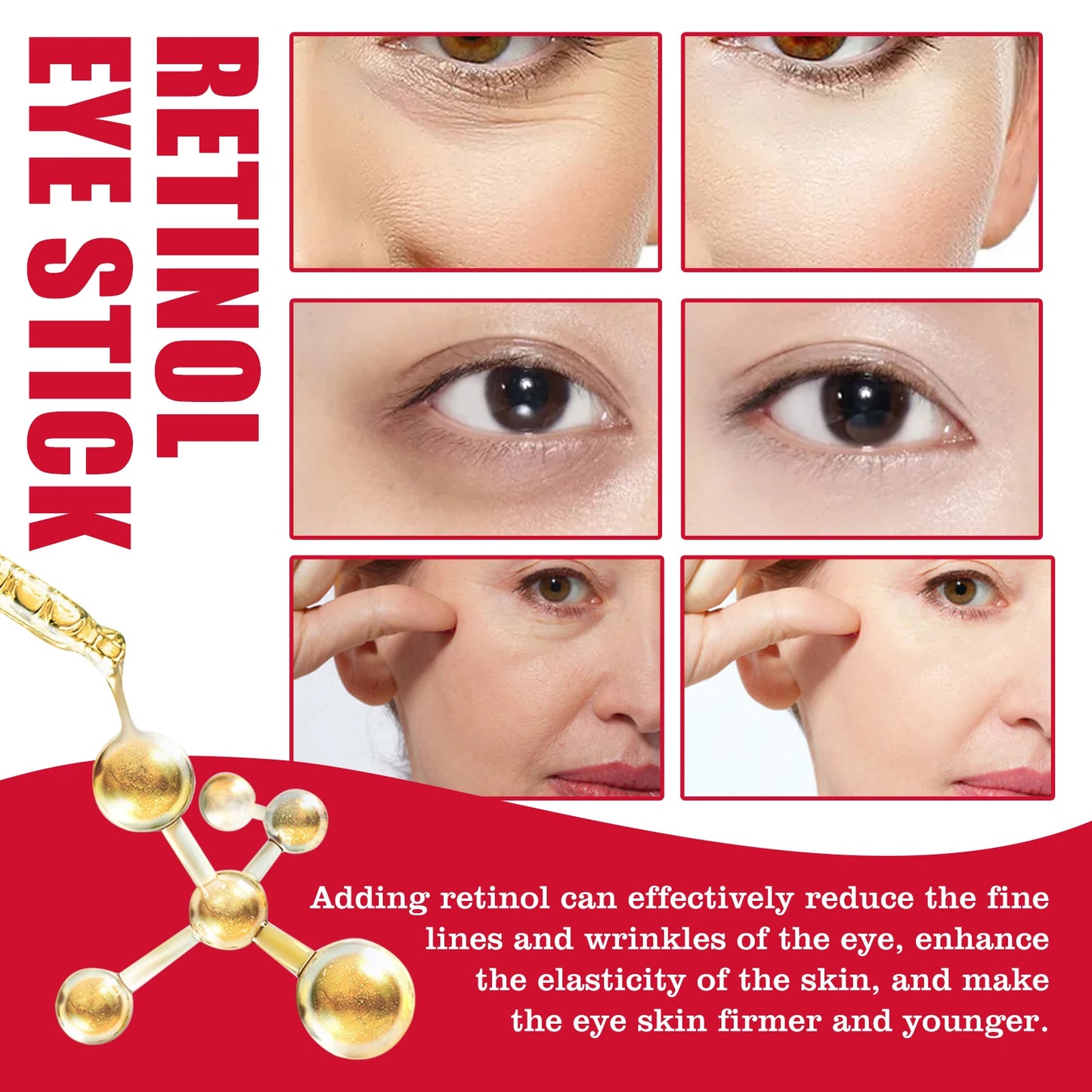 Retinol Eye Stick Repair Eye Skin Firming And Lightening Dark Circles With Fine Lines Tender Moisturizing Eye Care Cream