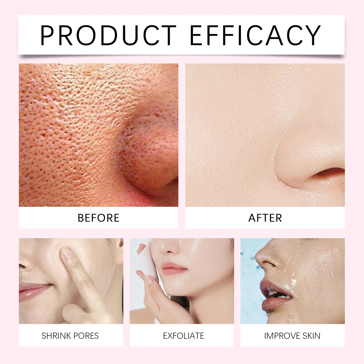 Pink Rose Clay Apply Facial Mask Clean pores & Hydrating Moisturizing Facial Treatment Radiance Boosting Skincare for All Skin