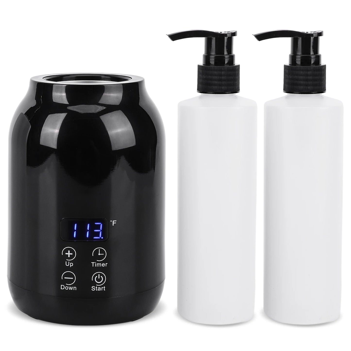 Massage Oil Warmer Massage Oil Heater LED Display Lotion Warmer Fast Heat Lotion Warmer 2 Heat Modes With Timer for Lotion Cream