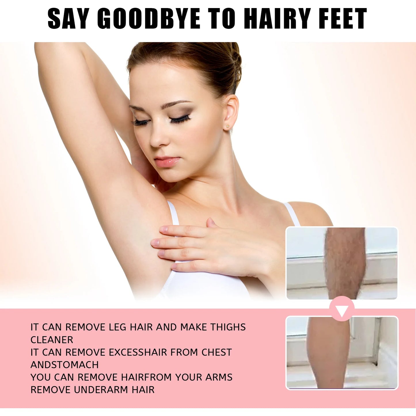 Honey Mousse Hair Removal Spray Body Foam for Armpit and Leg Hair Removal Gentle and non-irritating skin care tools