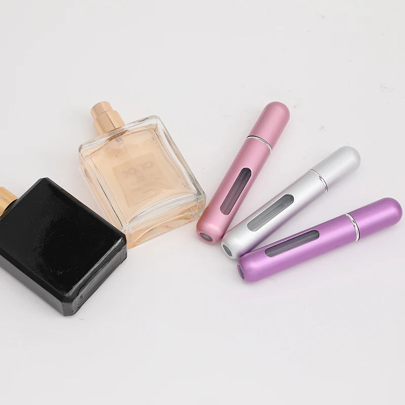 self pump bottom filling spray perfume bottle aluminum perfume bottle bottom pressing direct filling perfume sub bottle reuse