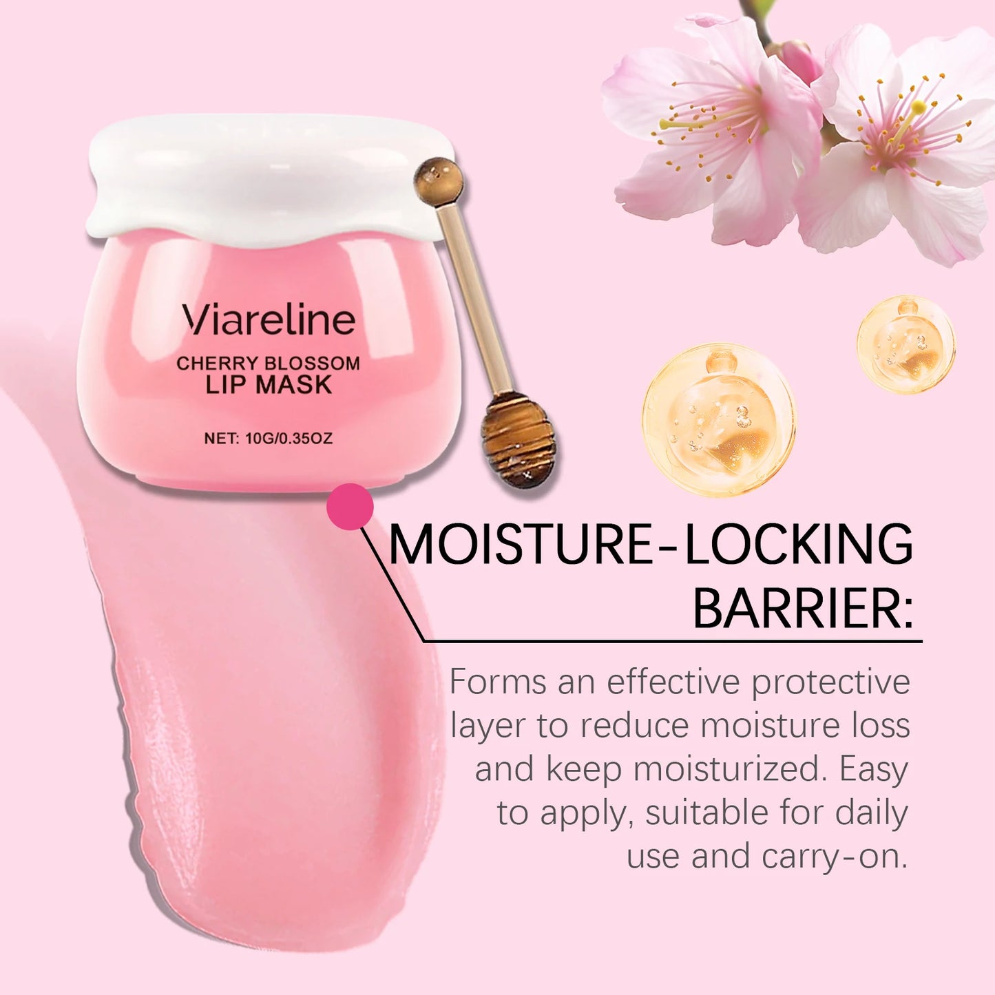 Cherry Blossom Lip Mask Improve Lip Gloss Moisturizing Reduce Lip Lines Smoothing Repair Crack Mild Lip Care Mask