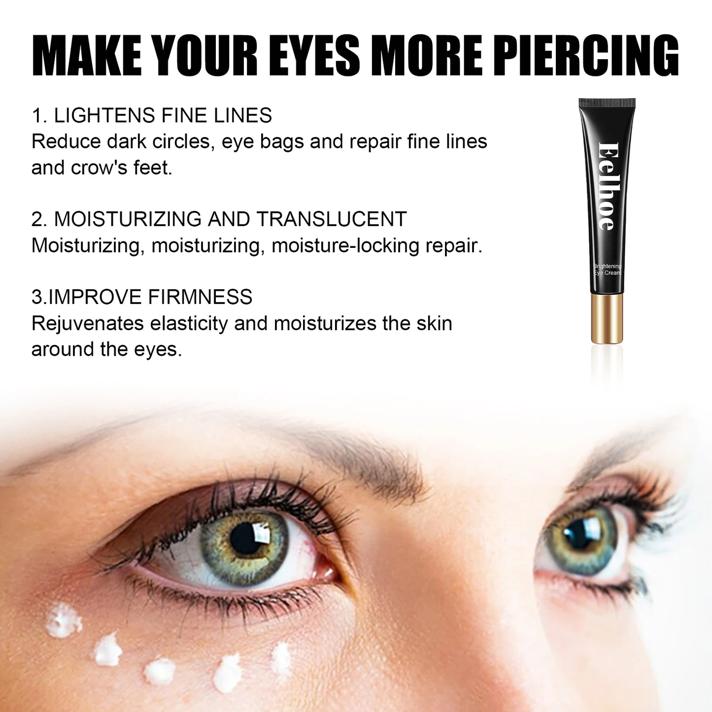 Eye Care Cream Improve Dryness & Dehydration Skin Leaving Skin Around the Eyes Moist, Delicate and Smooth Brightening Eye Cream