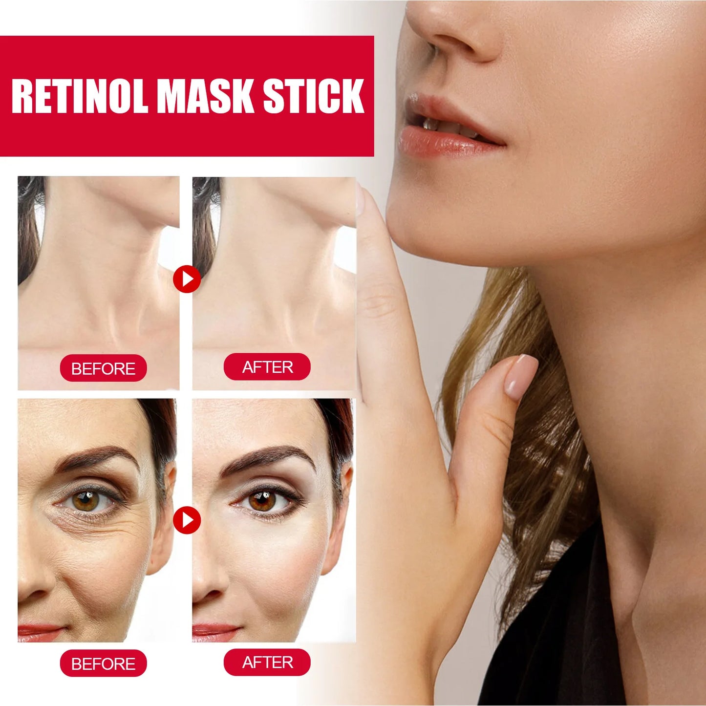 Retinol Mask Stick Moisturizes, Hydrates, Wrinkles & Brightens, Diminishes Fine Lines, Firms & Firms Facial Balm