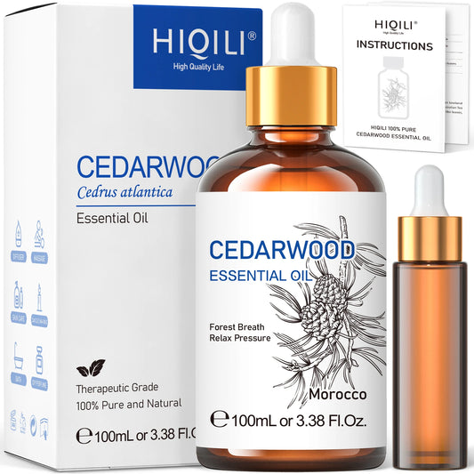 Cedarwood Essential Oil, Pure Essential Oil for Diffuser, Humidifier, Massage, Relaxing, Relieving Stress