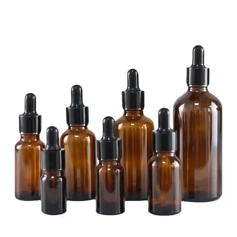 28pcs Golden Empty Dropper Bottle Essential Oil Glass Bottle Refillable Aromatherapy with Funnel Glass Eye Dropper