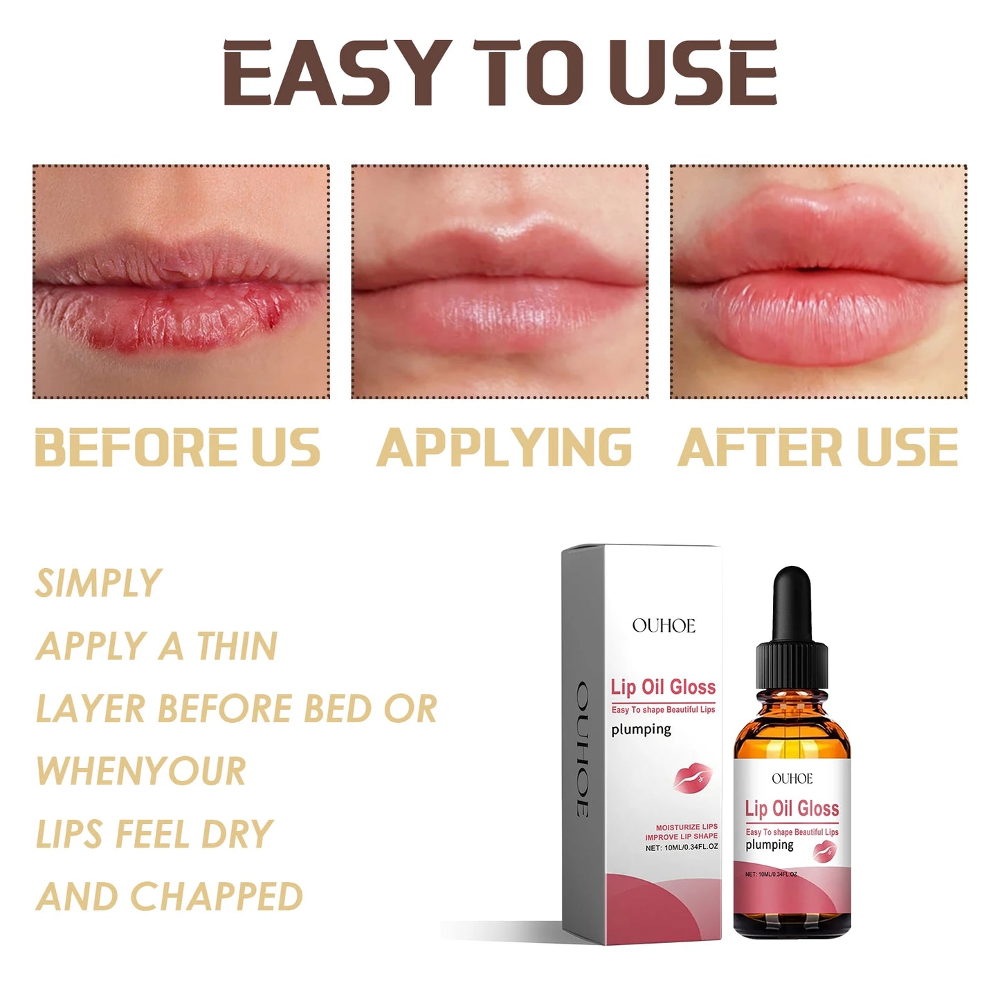 Long-lasting Lip Plumping Essential Oil Essence Instant Lip Plumping Essential Oil Repairs Lip Fine Lines and Moisturizes  Balm