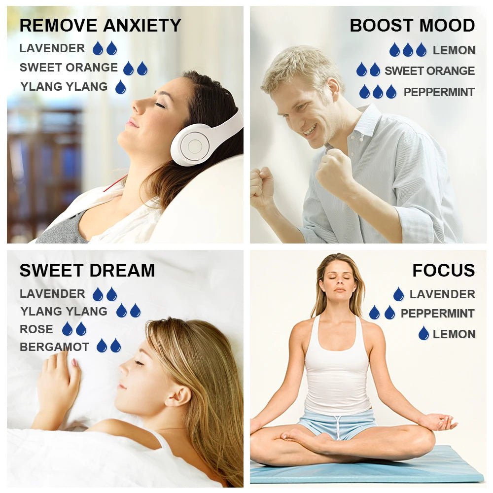 16 PCS Essential Oils Set,  Pure Lavender, Eucalyptus, Vanilla, Jasmine, Mint, Rose Oil for Diffuser, Humidifier, Candles