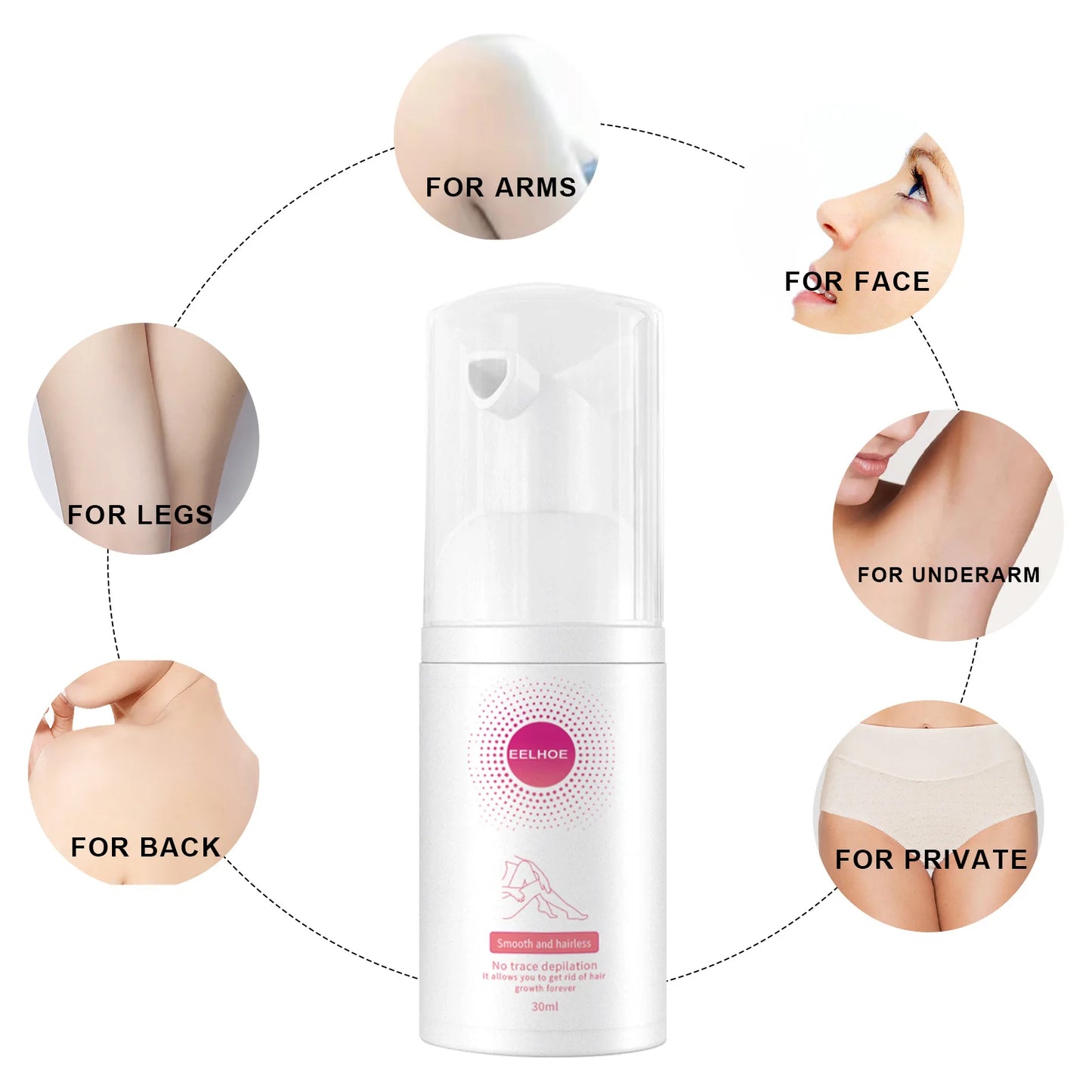 Honey Mousse Hair Removal Spray Body Foam for Armpit and Leg Hair Removal Gentle and non-irritating skin care tools