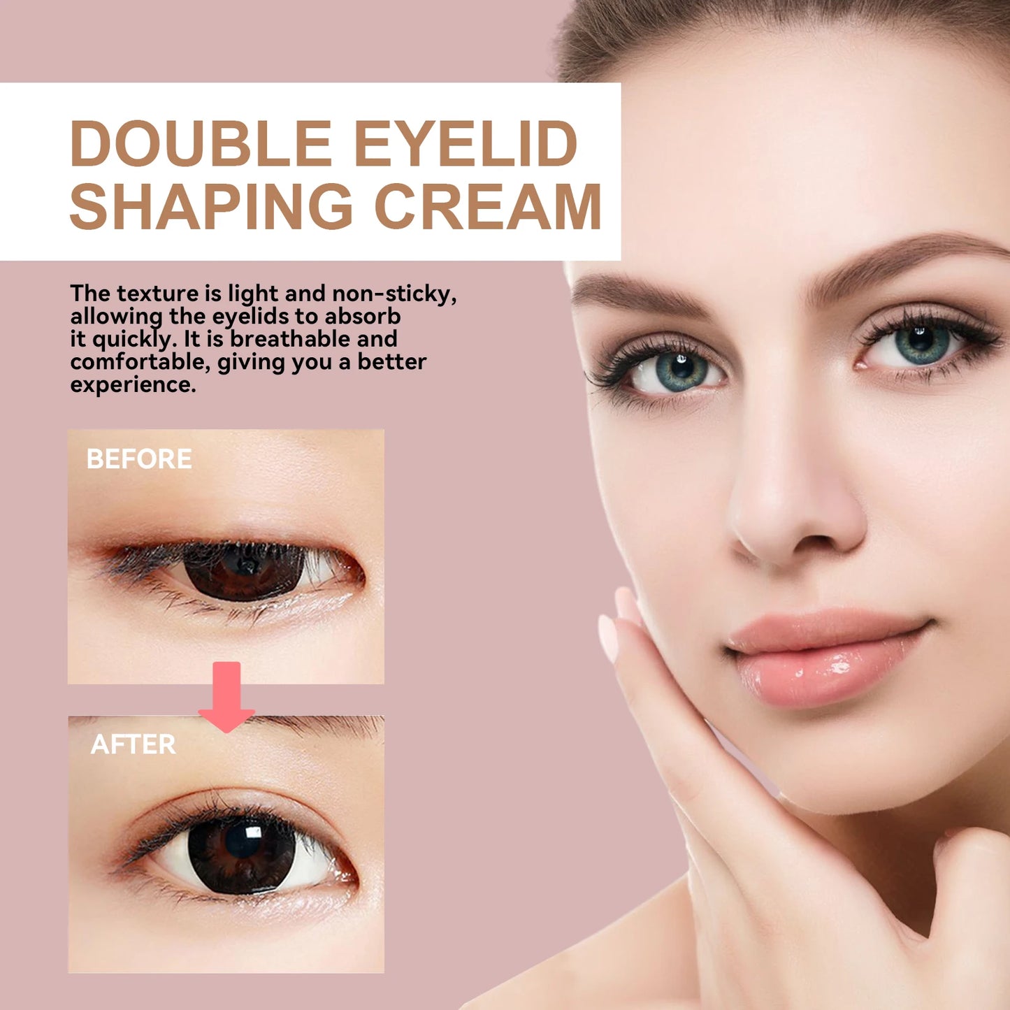 Double Eyelid Styling Cream Double Eyelid shaping Cream 20g Invisible Eyelid Adhesive Cream Eyelid Glue With Y Stick
