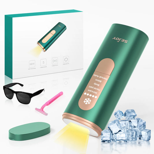 Portable IPL Laser Epilator 5 Modes - Painless, Permanent Hair Removal for Women’s Full Body, Bikini, Leg, Face, Underarm