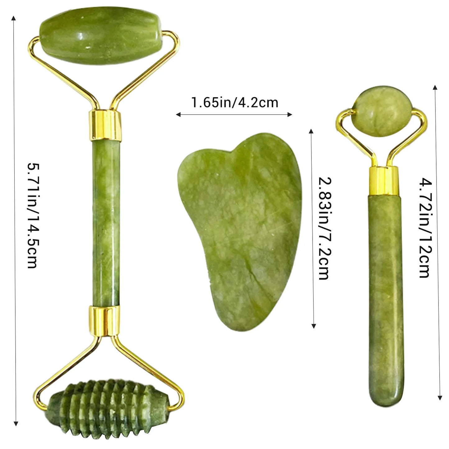 Face Skin Massage Rollers Natural Stone Massager Facial Jade Stone Slimming Skin care Massage tools Daily Stress Release