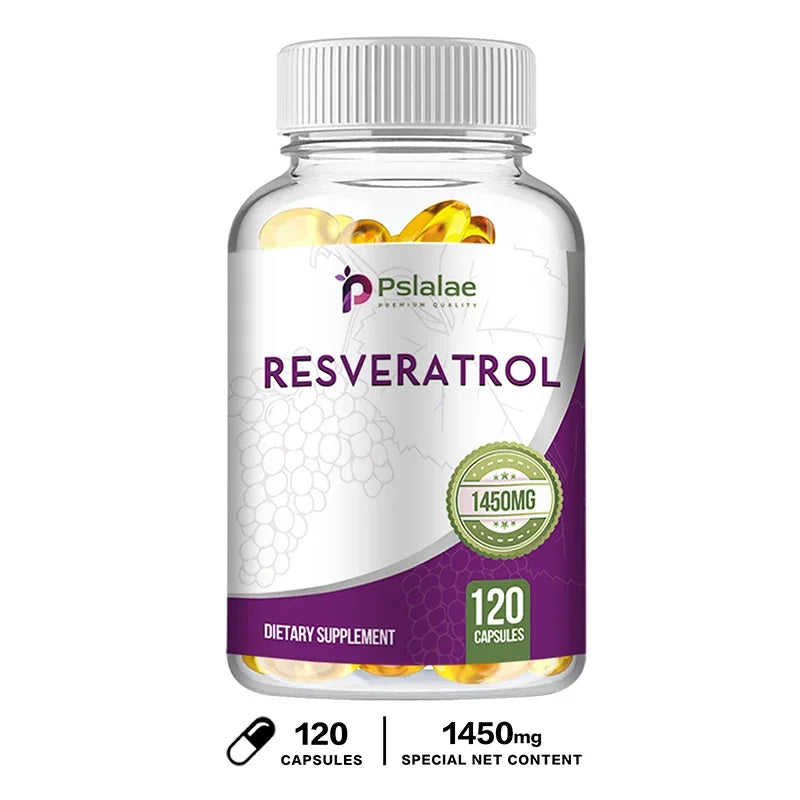 Trans Resveratrol - With Vitamin C, Green Tea, Grape Seeds - Anti-Aging, Antioxidants, Promote Skin Smoothness - 120 Capsules