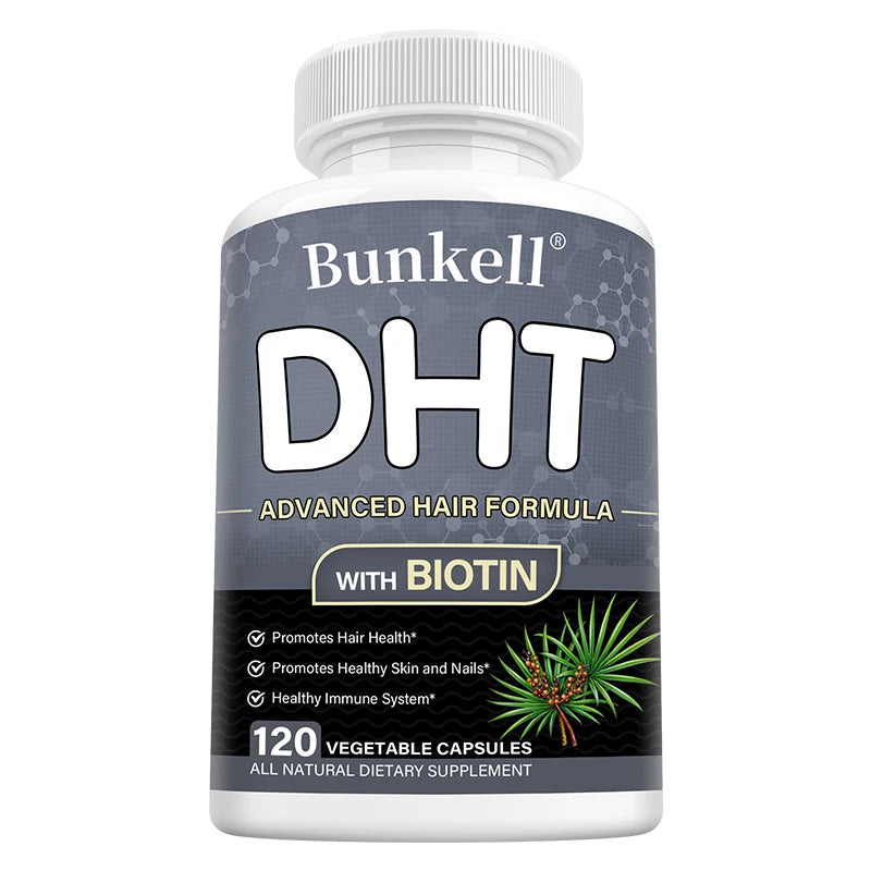 DHT Blocker with Biotin - Promotes Healthy Hair, Skin and Nails, New Follicle Growth, Supports Healthy Immune System