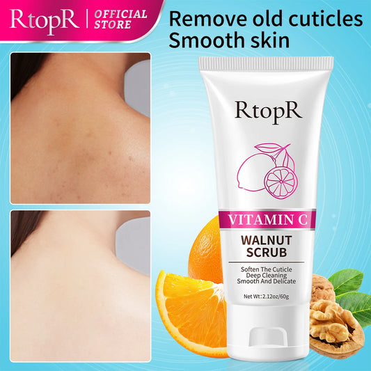 Vitamin C Walnut Scrub Deep Cleansing Soft Cuticle Body Bath Scrub Nicotinamide Brightening and Whitening Bath Products