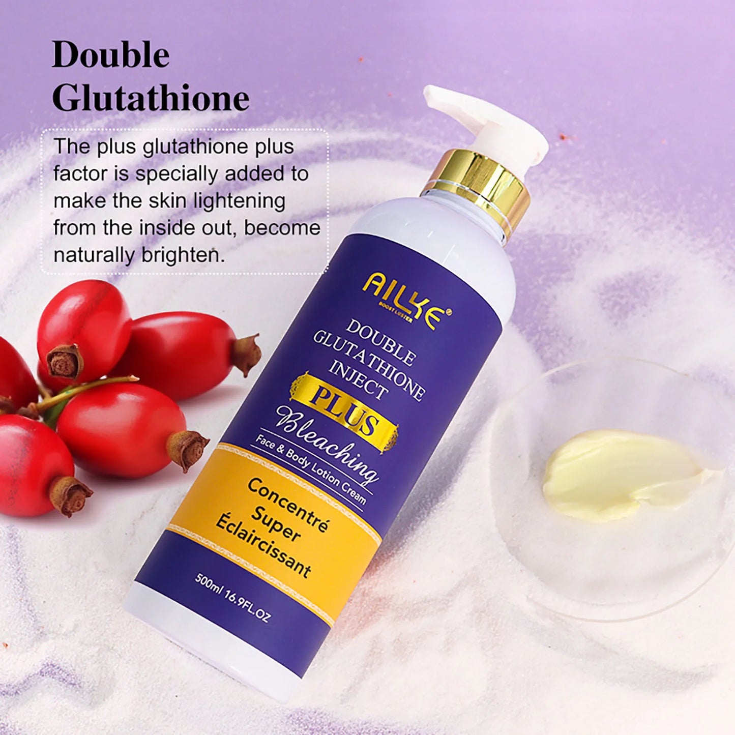 Double Glutathione PLSU Brightening Face Serum, Reduce Freckles Chloasma, Antioxidant For Face & Body, Hands, Knuckle