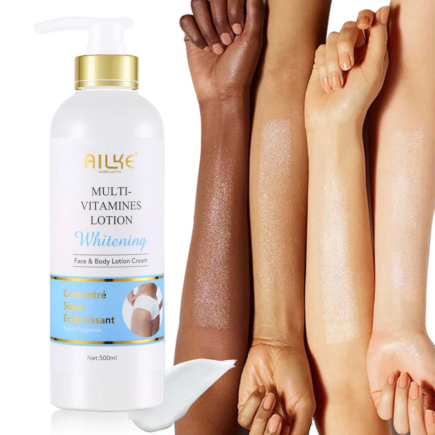 Multi Vitamin Whitening Body Lotion With Vitamins A,E,B3,B5, Increase Skin Radiance, Even Skin Tone, Moisturizer Cream